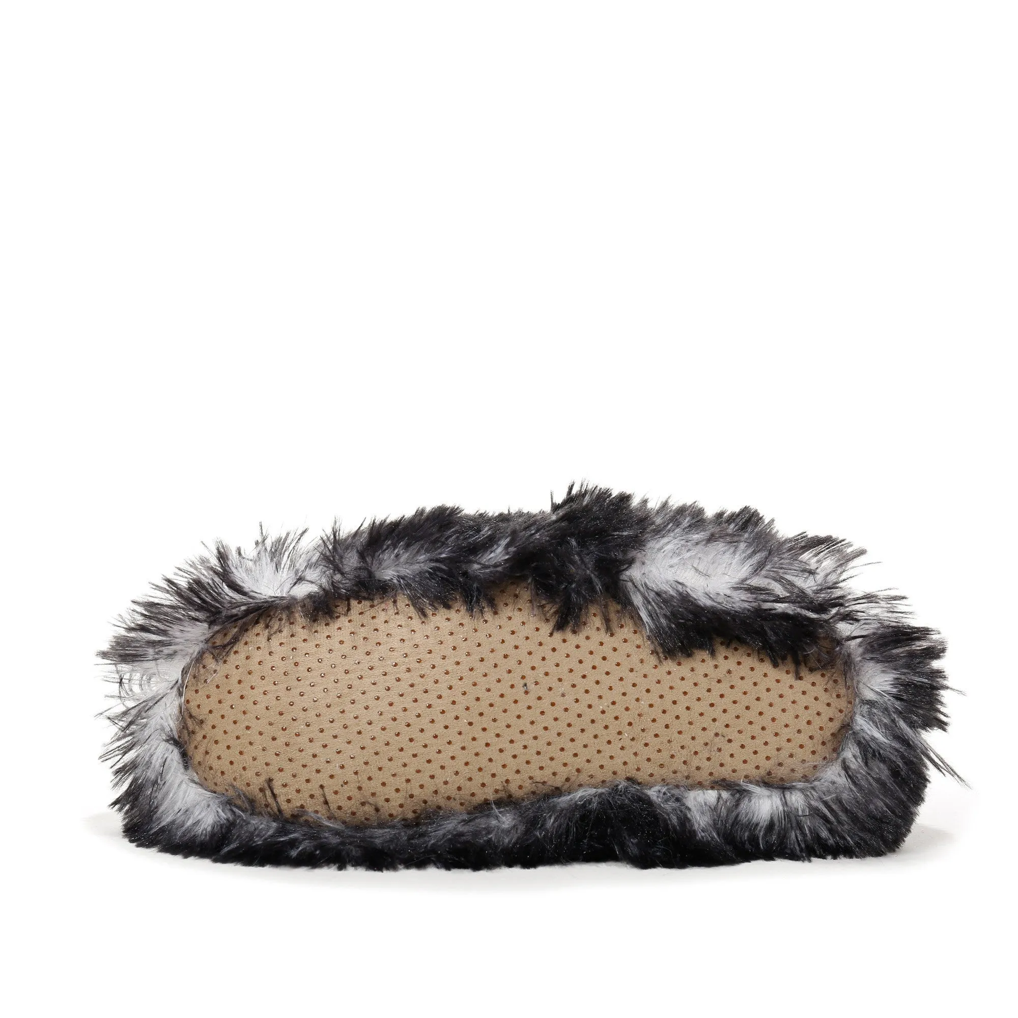 Women's Hi-Fashion Two Tone Faux Fur Boot Slipper