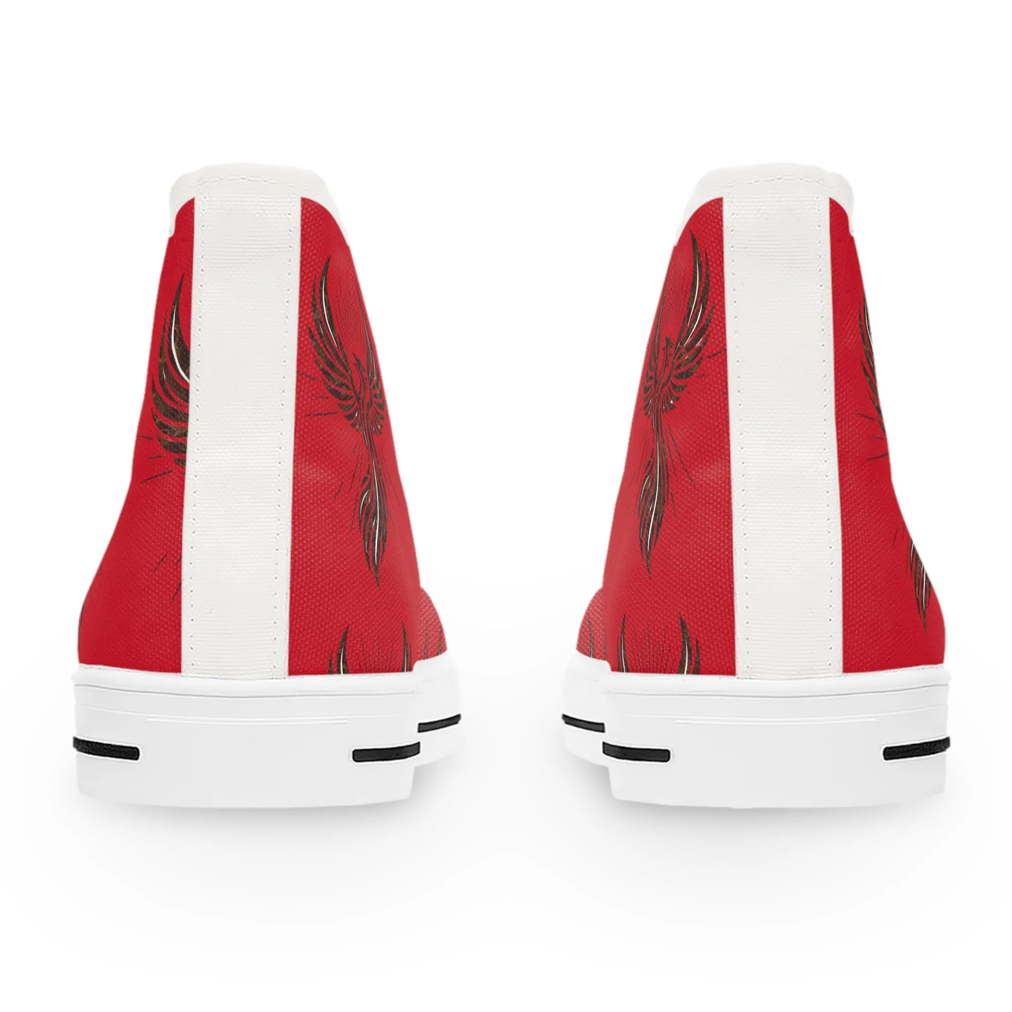 Women's High Top Sneakers - Red Phoenix