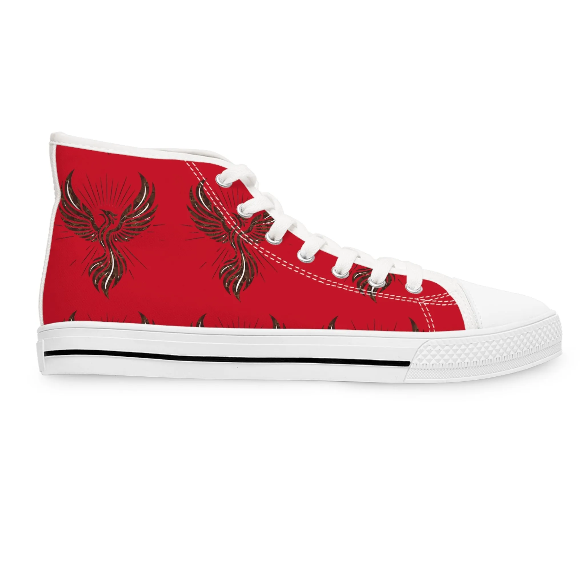 Women's High Top Sneakers - Red Phoenix