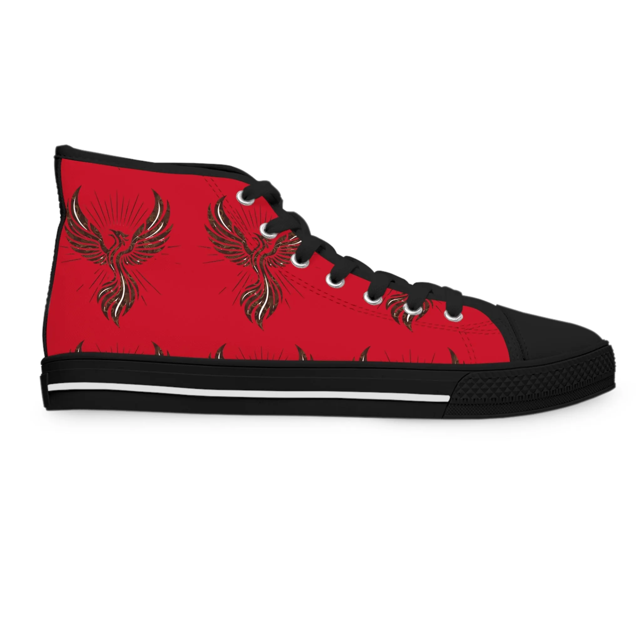 Women's High Top Sneakers - Red Phoenix