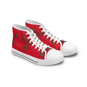 Women's High Top Sneakers - Red Phoenix