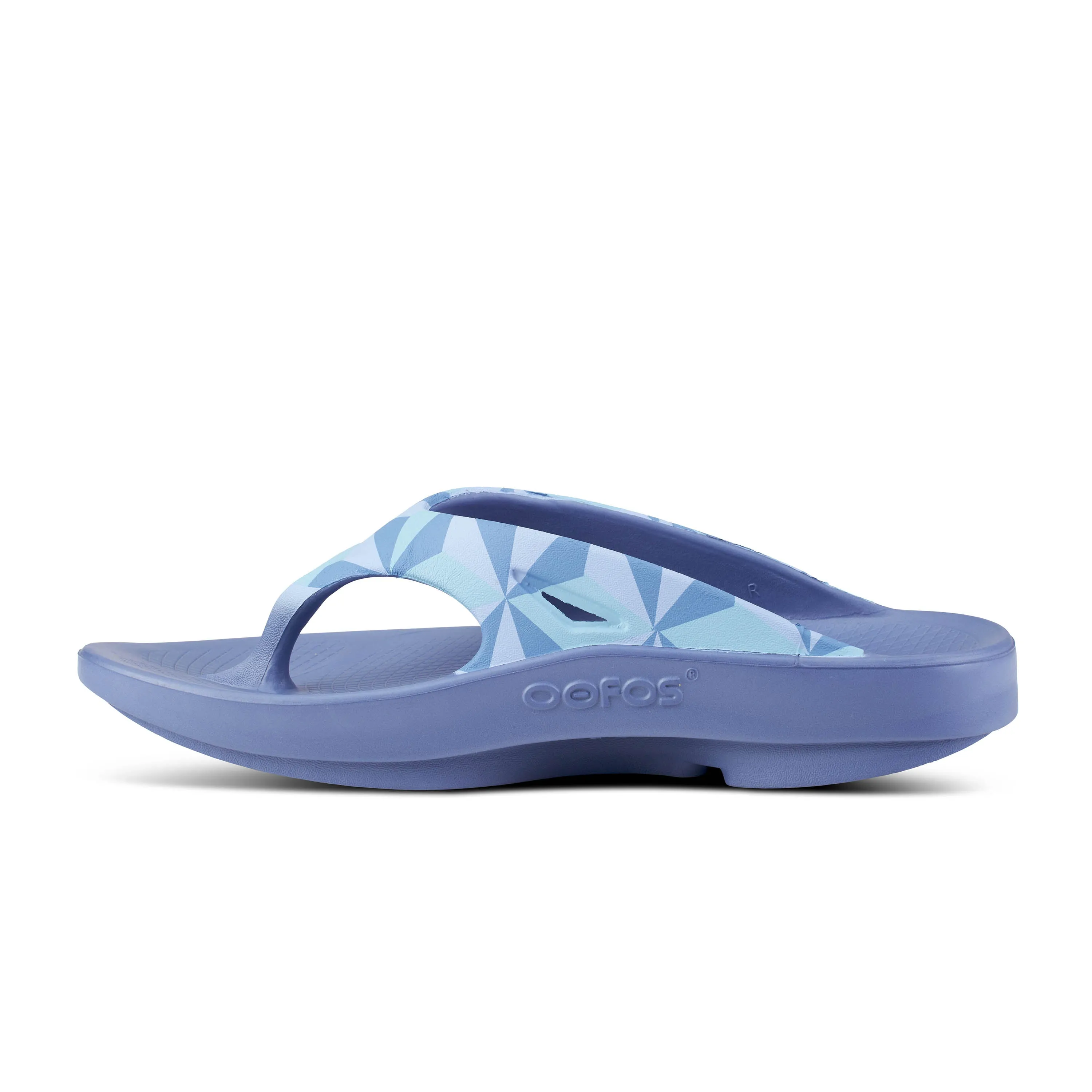 Women's Oofos OOriginal Limited Sandal Color: Fractal Water Drop